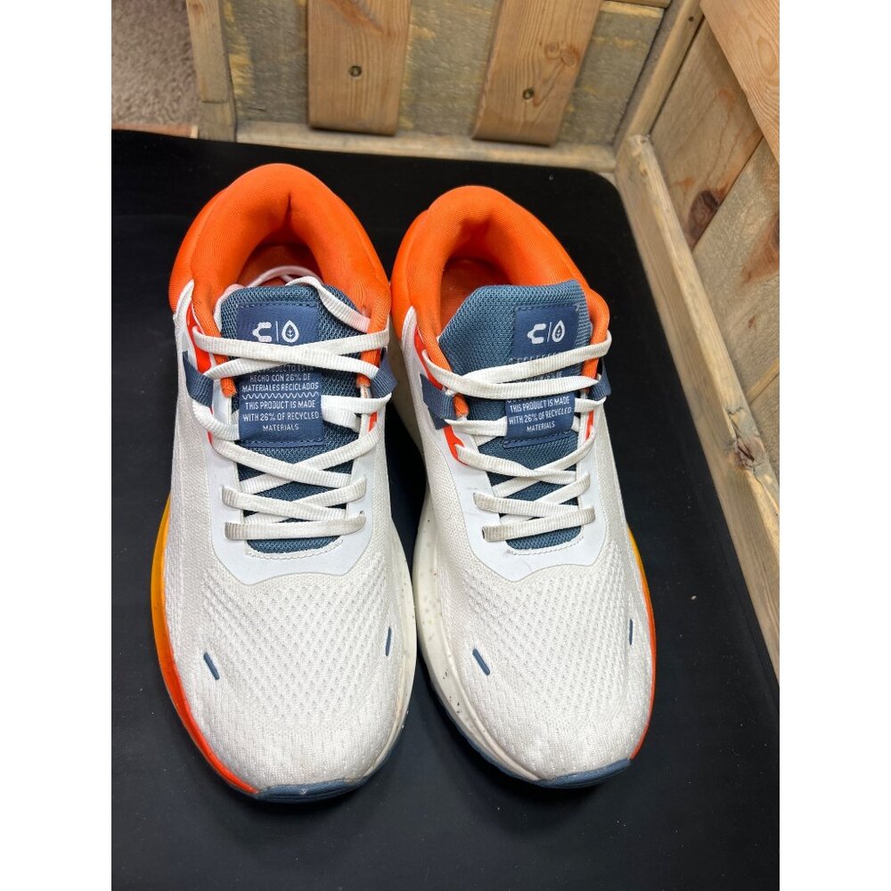 Charly Mens Running Shoes Size 8.5 USA Cushioning White/Orange - Picture 3 of 8